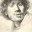 Self-Portrait Fine Art Print 1630 Drawing by Rembrandt (6 Sizes) - Premium Print