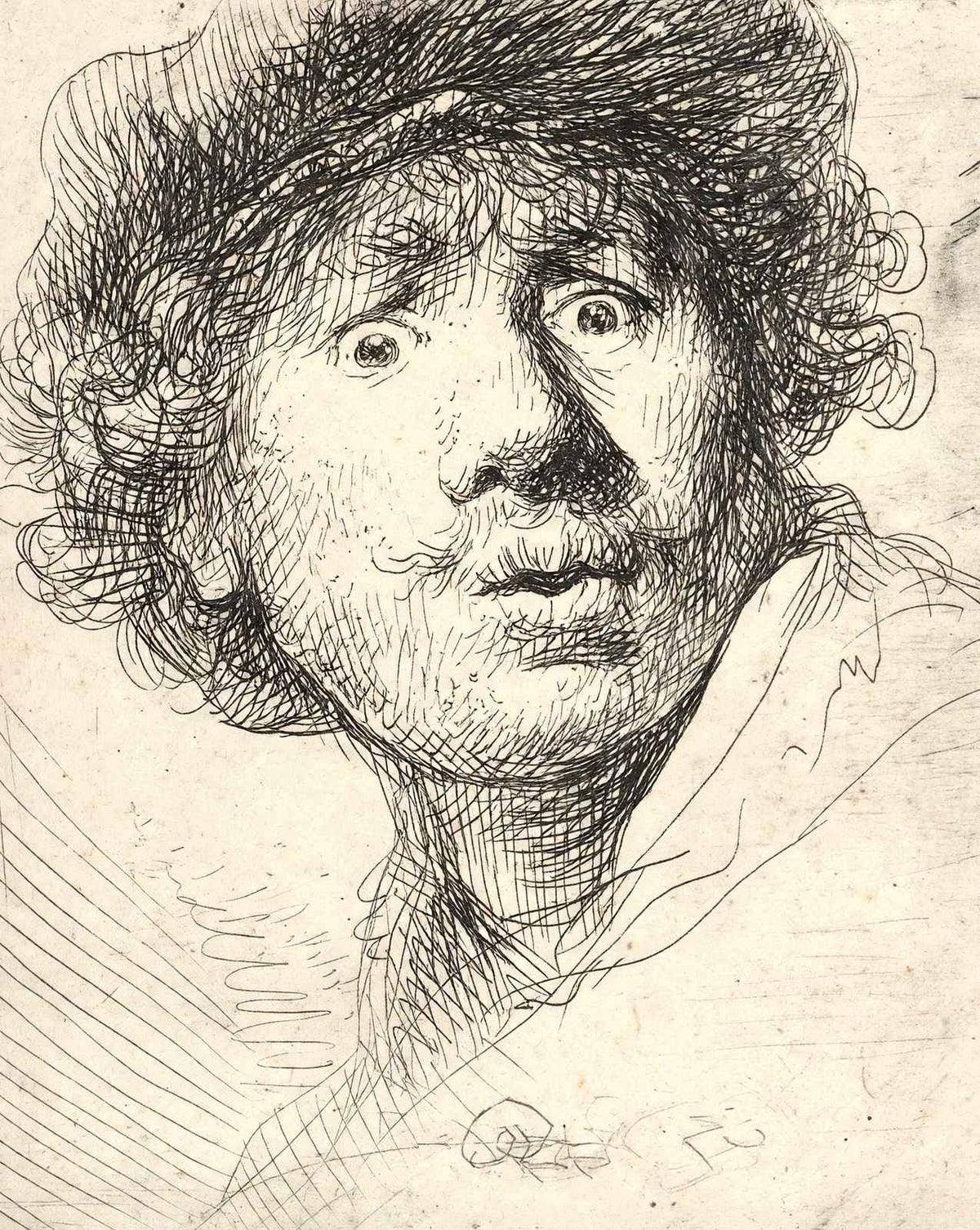 Self-Portrait (1630) drawing by Rembrandt (1630)