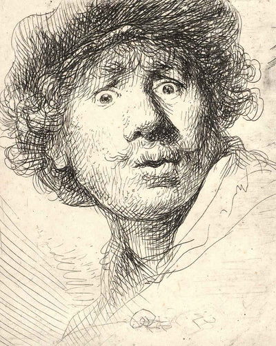Self-Portrait (1630) drawing by Rembrandt (1630)