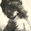 Self-Portrait in a Cap and Scarf with the Face Dark Bust 1633 Print (6 Sizes)
