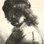 Self-Portrait in a Cap and Scarf with the Face Dark Bust 1633 Print (6 Sizes)