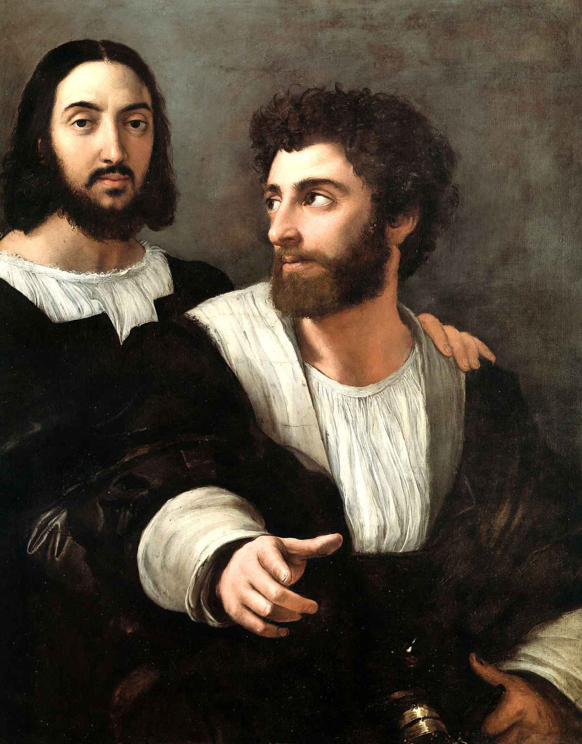 Self Portrait with a Friend Art Print 1518 Painting by Raphael (6 Sizes)