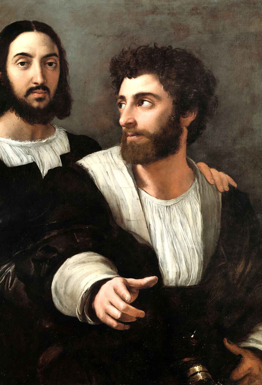 Self Portrait with a Friend Art Print 1518 Painting by Raphael (6 Sizes)