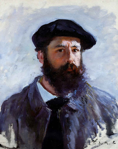 Self-Portrait with a Beret painting by Claude Monet (1886)