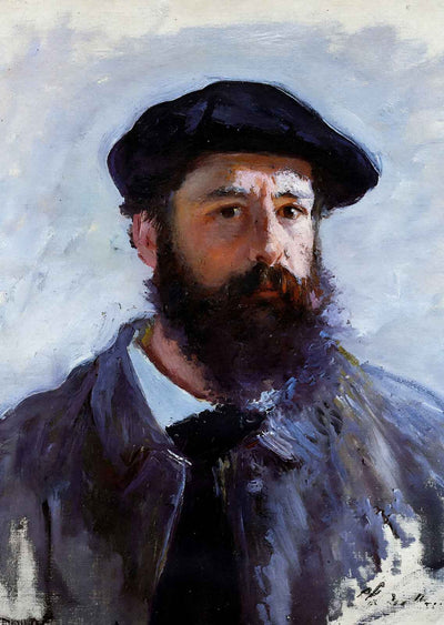 Self-Portrait with a Beret Art Print 1886 Painting by Claude Monet (6 Sizes)
