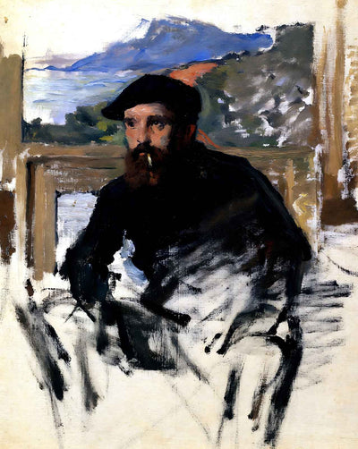 Self Portrait in His Atelier art print by Claude Monet (1884)