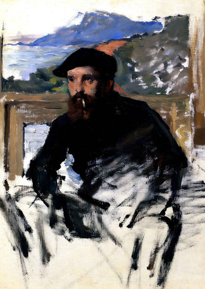 Self Portrait in His Atelier Fine Art Print 1884 by Claude Monet (6 Sizes)