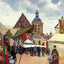 September Fete, Pontoise Art Print 1872 Painting by Camille Pissarro (6 Sizes)