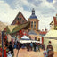 September Fete, Pontoise Art Print 1872 Painting by Camille Pissarro (6 Sizes)