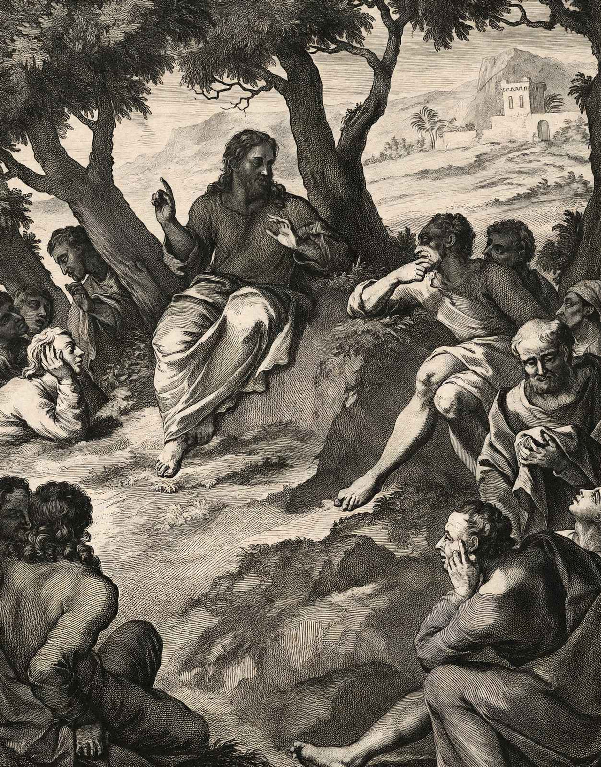 Sermon on the Mount 1798 Illustration Bible Art Print (6 Sizes) - Jesus