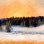 Setting Sun and Fog, Eragny 1891 by Camille Pissarro Art Print (6 Sizes)