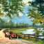 Shell Road at the Bend Mobile Alabama in 1909 Vintage Print (7 Sizes)