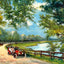 Shell Road at the Bend Mobile Alabama in 1909 Vintage Print (7 Sizes)