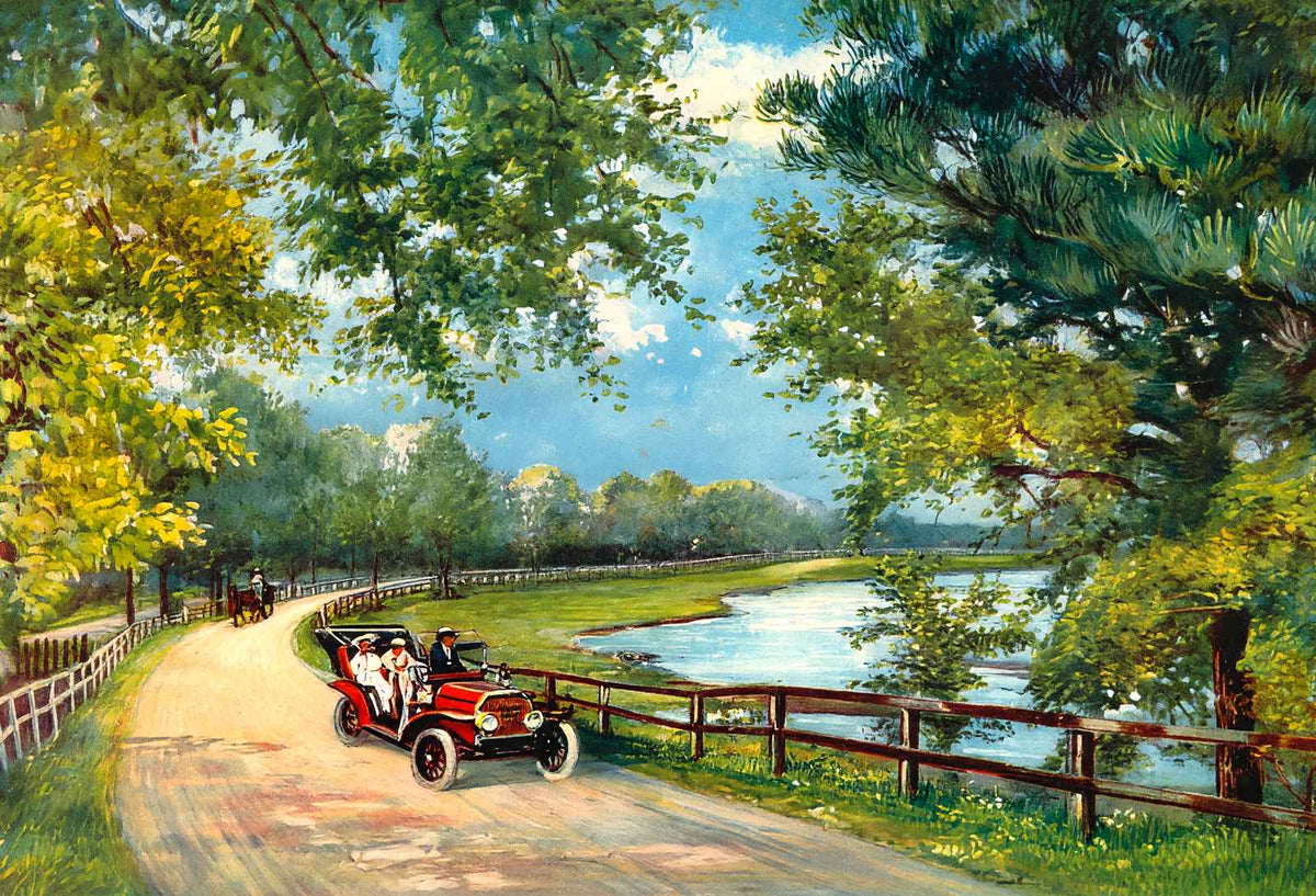 Shell Road at the Bend Mobile Alabama in 1909 Vintage Print (7 Sizes)