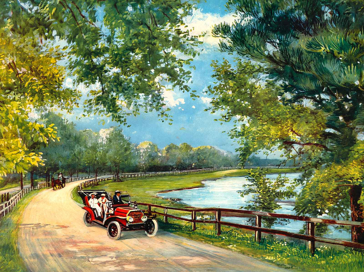 Shell Road at the Bend Mobile Alabama in 1909 Vintage Print (7 Sizes)