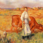 Shepherdess Fine Art Print 1887 Painting by Pierre-Auguste Renoir (6 Sizes)