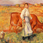 Shepherdess Fine Art Print 1887 Painting by Pierre-Auguste Renoir (6 Sizes)