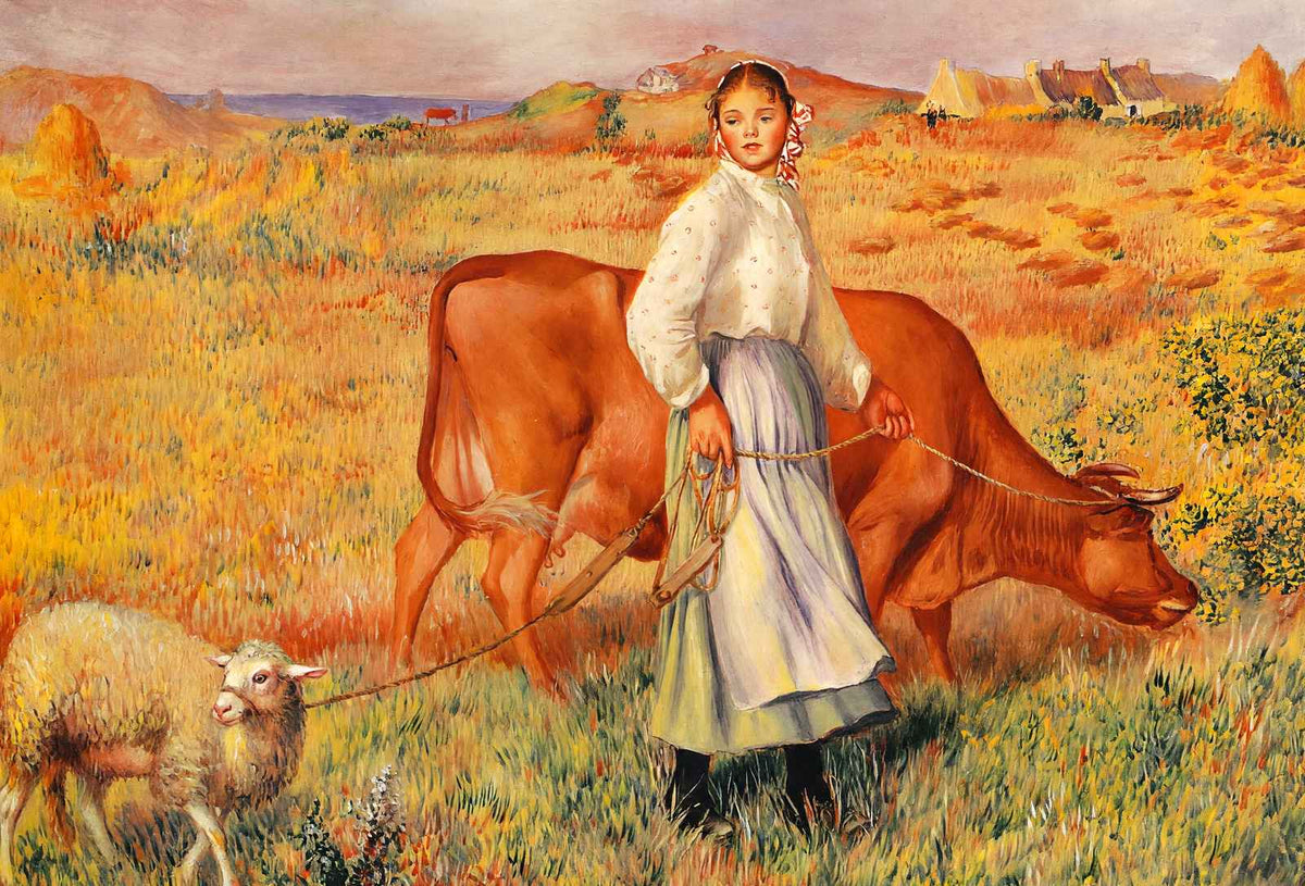 Shepherdess Fine Art Print 1887 Painting by Pierre-Auguste Renoir (6 Sizes)