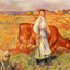 Shepherdess Fine Art Print 1887 Painting by Pierre-Auguste Renoir (6 Sizes)