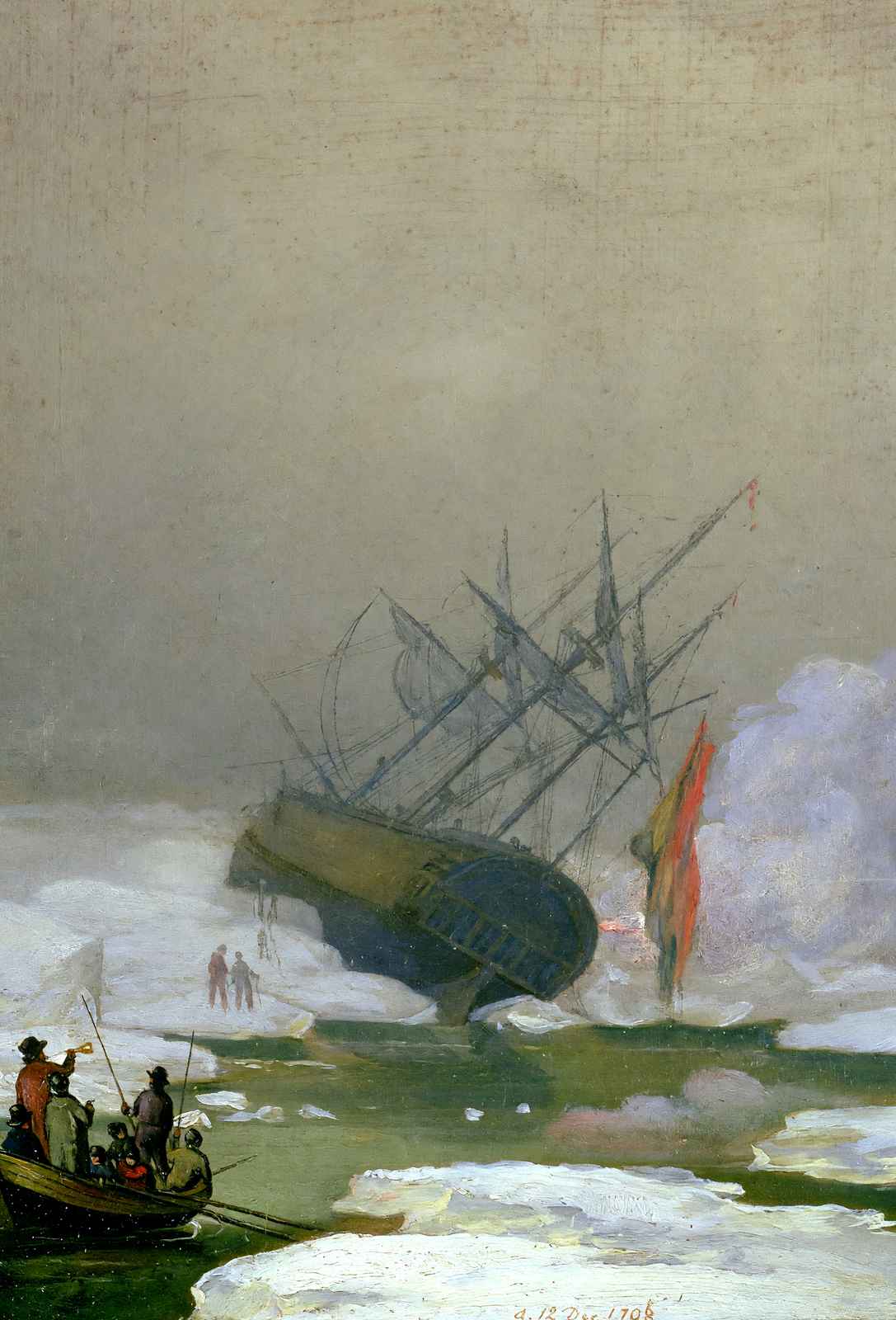 Ship in the Arctic Ocean Art Print 1798 by Caspar David Friedrich (6 Sizes)