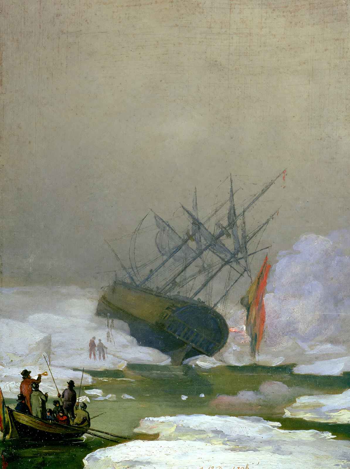 Ship in the Arctic Ocean Art Print 1798 by Caspar David Friedrich (6 Sizes)