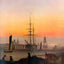 Ships at the Port of Greifswald 1820 by Friedrich Art Print (6 Sizes)
