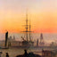 Ships at the Port of Greifswald 1820 by Friedrich Art Print (6 Sizes)