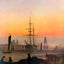 Ships at the Port of Greifswald 1820 by Friedrich Art Print (6 Sizes)