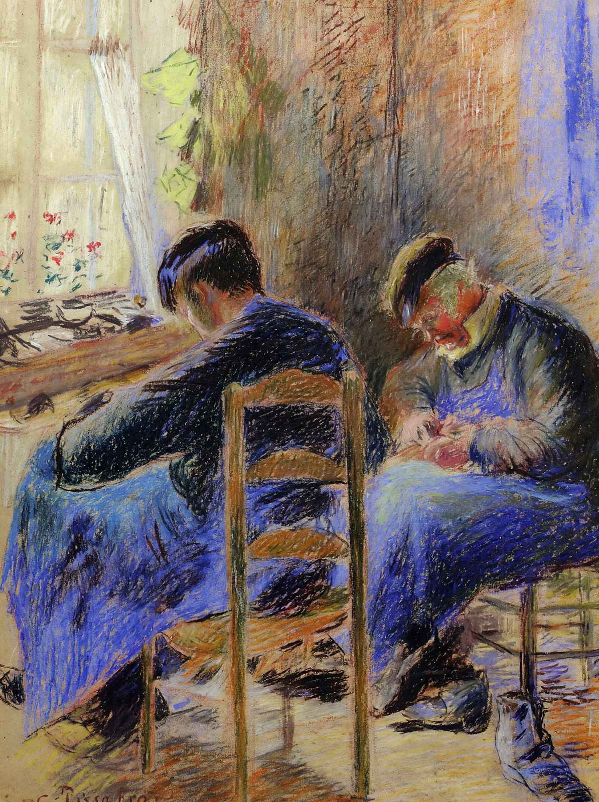 Shoemakers 1878 Painting by Camille Pissarro Art Print (6 Sizes) - Restored