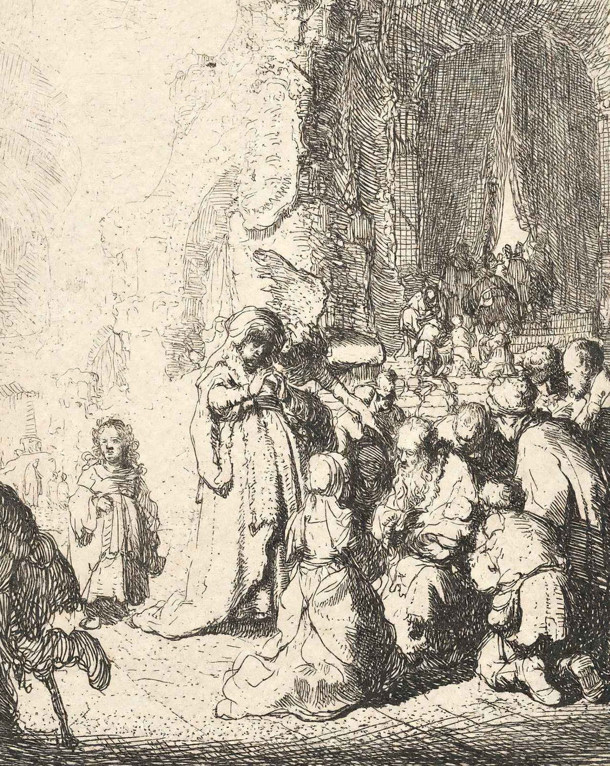 Simeon`s Hymn of Praise fine art print by Rembrandt (1630)