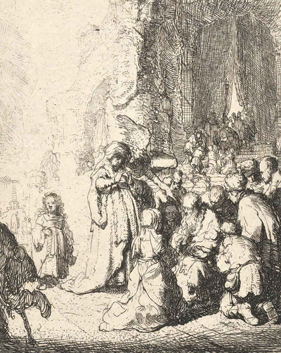 Simeon`s Hymn of Praise fine art print by Rembrandt (1630)
