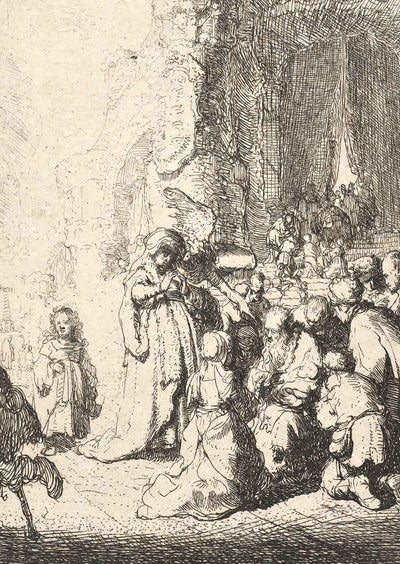 Simeon`s Hymn of Praise Art Print 1630 Painting by Rembrandt (6 Sizes)