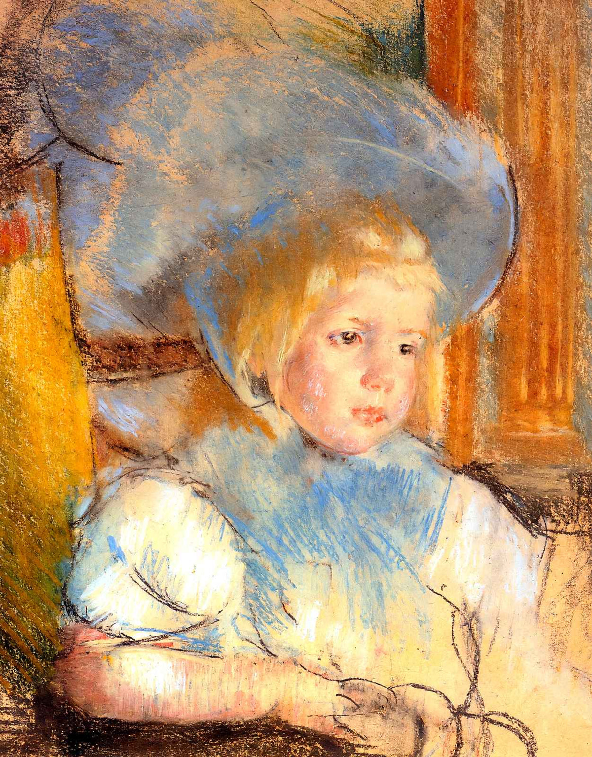 Simone in Plumed Hat Art Print 1903 Painting by Mary Cassatt (6 Sizes)