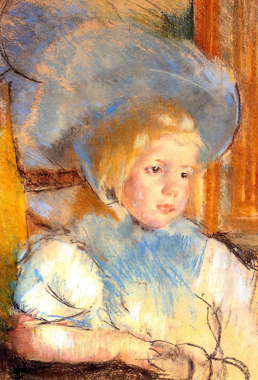 Simone in Plumed Hat Art Print 1903 Painting by Mary Cassatt (6 Sizes)