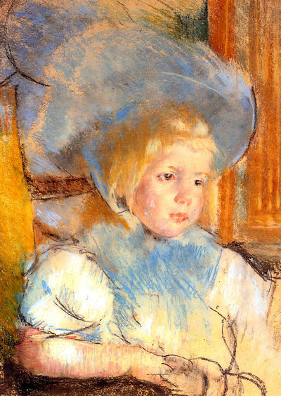 Simone in Plumed Hat Art Print 1903 Painting by Mary Cassatt (6 Sizes)