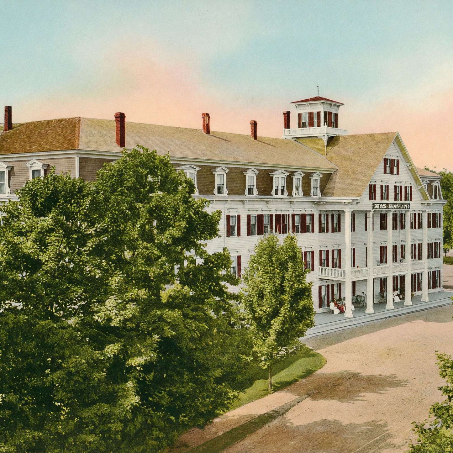Sinclair House Bethlehem NH in 1911 Vintage Print (7 Sizes) - Premium Print
