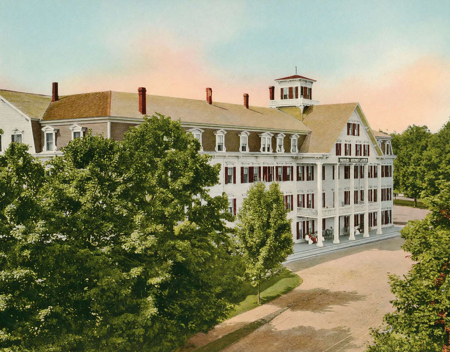 Sinclair House Bethlehem NH in 1911 Vintage Print (7 Sizes) - Premium Print