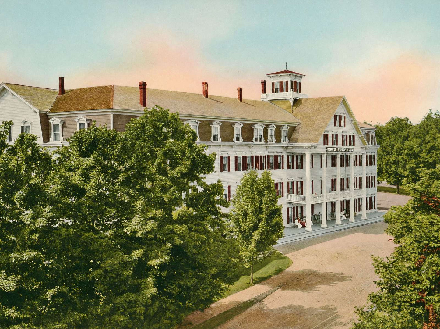 Sinclair House Bethlehem NH in 1911 Vintage Print (7 Sizes) - Premium Print