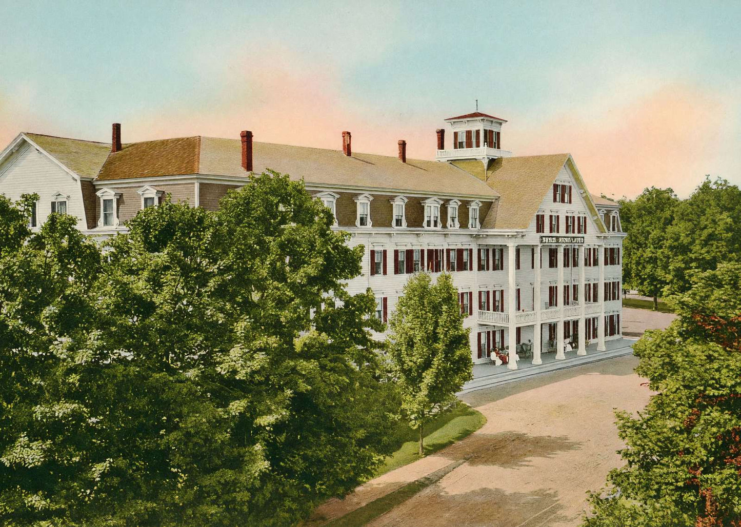 Sinclair House Bethlehem NH in 1911 Vintage Print (7 Sizes) - Premium Print