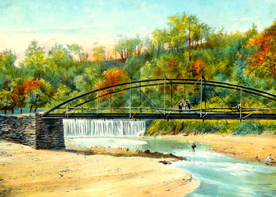 Site of Old Hollins Mill Near Lynchburg in 1907 Art Print (7 Sizes) - Retouched