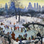 Skating in Central Park Painting by Agnes Tait Art Print (6 Sizes) - New York