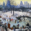 Skating in Central Park Painting by Agnes Tait Art Print (6 Sizes) - New York