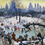 Skating in Central Park painting