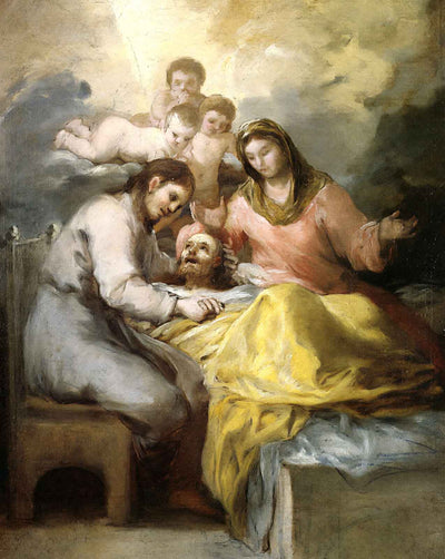 Sketch for the Death of Saint Joseph drawing by Francisco Goya (1787)
