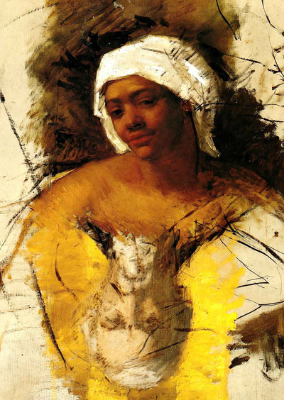Sketch of Mrs. Currey Sketch of Mr. Cassatt Art Print 1871 by Cassatt (6 Sizes)
