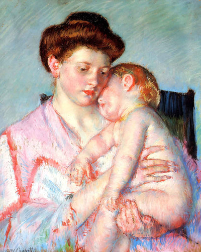 Sleepy Baby art print by Mary Cassatt (1910)