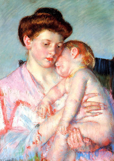 Sleepy Baby Art Print 1910 Painting by Mary Cassatt (6 Sizes) - Acid Free