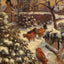 Snow Effect in Montfoucault fine art print by Camille Pissarro (1882)