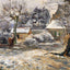 Snow at Montfoucault Art Print 1874 Painting by Camille Pissarro (6 Sizes)
