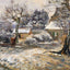 Snow at Montfoucault Art Print 1874 Painting by Camille Pissarro (6 Sizes)